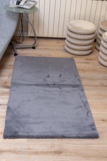שטיח פוליאסטר שאגי אפור כהה