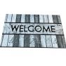 שטיח סף גומי מודפס - Welcome אפור