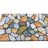 שטיח סף גומי מודפס - אבנים צבעוני