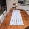 ראנר פיויסי פרינס לשולחן - אריחים מרוקאי לבן