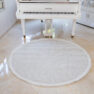 שטיח אגרה עגול - E078C לבן