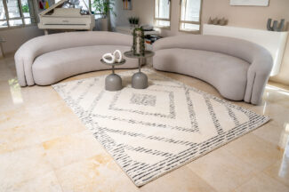 שטיח מרקש 1355A לבן/שחור